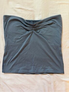 Gathered Front Tube Top in Slate Blue